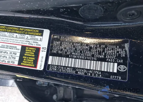 2014 Toyota Avalon Limited из США, поврежденный, VIN 4T1BK1EB9EU102315